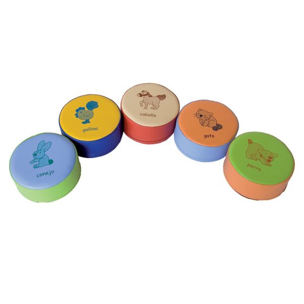 Puf redondo animales Ø30x15cm