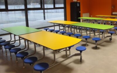 Mesas plegables para comedores escolares
